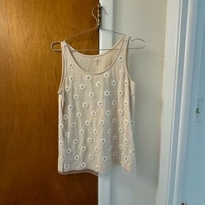 Loft Floral Embroidered Tank Top